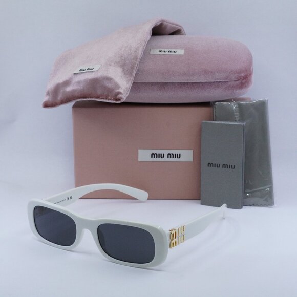 Final Price! Miu Miu MU08ZS 1425S0 White Grey Sunglasses main image 7